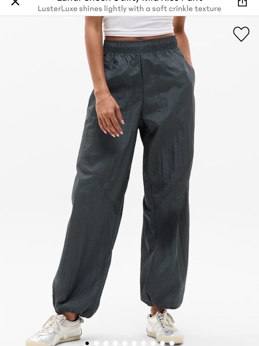 Athleta Loose Drawstring Hem Wide Leg Pants - Dark Charcoal